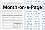 month on a page filler paper