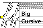 big cursive
