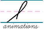cursive animations
